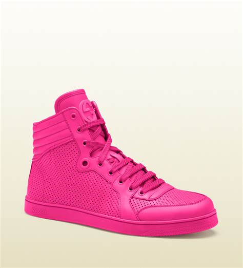 gucci pink sandels|pink gucci sneakers high top.